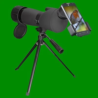 20-60x60 Spotting Scope, Tripod, Carrying Bag & Smartphone Holder, Bird Watching - Image 1 of 4