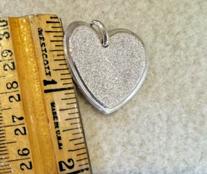 Vintage Milor  Italy Sterling Textured Large  Heart Pendant 14.9 Grams - Picture 1 of 5