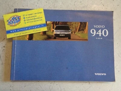 LIBRETTO USO E MANUTENZIONE VOLVO 940 - EDIZIONE 1996 - ORIGINALE  - Immagine 1 di 2