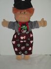 NO Doll 16 " Cabbage Patch Outfit Boy Christmas Bear Bib Overalls Shirt Hat