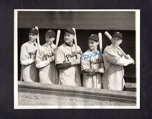 Putsy Caballero SIGNED 1945 Press Photo Philadelphia Phillies Dinges Goulish - Picture 1 of 2
