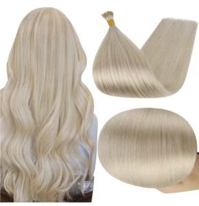 Keratin Tip Human Hair Extensions 20” Platinum Blonde by Full Shine NIB - Picture 1 of 13