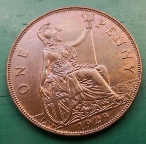 1929 Georg V Bronze Pfennig Münze #108 - Bild 1 von 2