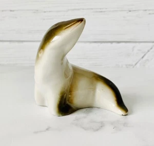 Vintage Dickson Japan Ceramic Seal Figurine ~ EUC Brown Sealife Marine Mammal - Picture 1 of 8
