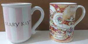 2 coffee tea mugs Mary Kay & royal Albert afternoon tea lady Carlyle 2003 pink - Picture 1 of 5