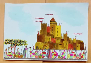 09574 Acquerello - Atmosfere del Corno d'Africa - Mercato fuori le mura - Picture 1 of 3