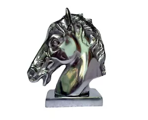 Horse Head Aluminum Statue Desk Book Shelf Decoration Figurine 9 inches au - Picture 1 of 4