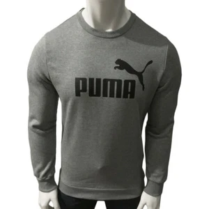 Neu mit Etikett Puma UVP $ 66,99 ESS BIG LOGO GRAUES LANGARM-SWEATSHIRT FÜR HERREN GRÖSSE S - Bild 1 von 5