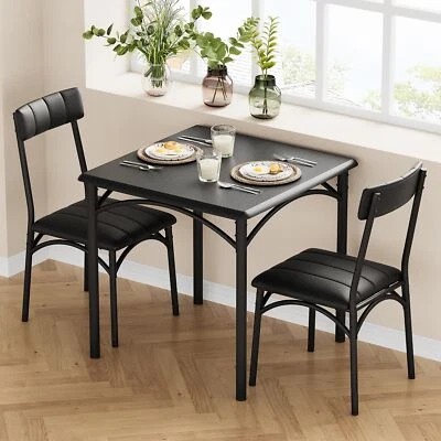 3 Piece Dining Room Table Set ,Square Kitchen Table and 2 Chair for Small Space - Image 1 of 4