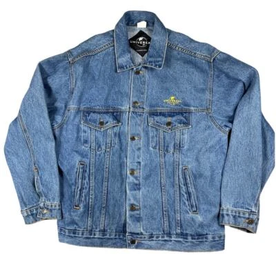 Vintage Universal Studios Adult Size L Denim Embroidered Button Up Jacket - Image 1 of 4