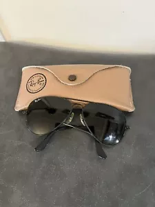 Vintage Ray-Ban Aviator Pilot Black Sunglasses Mens B&L Eye wear - Picture 1 of 11