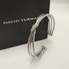 David Yurman Women's Cable Bracelet Sterling Silver with Diamonds