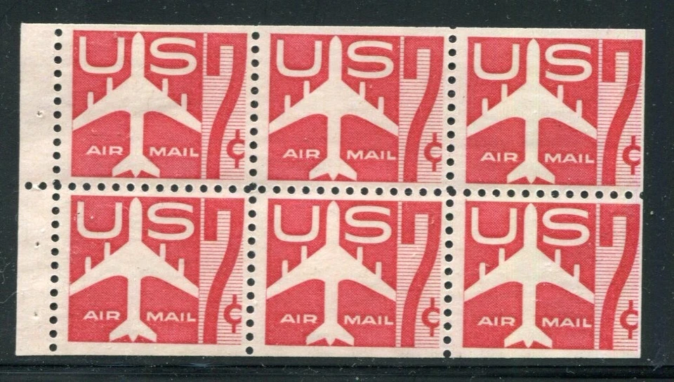 #C60a  7¢ Jet Plane Red Booklet MNH - Image 1 of 1