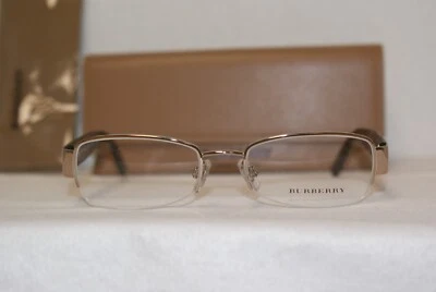 Nuevas gafas Burberry auténticas 1093 oro pálido/marrón 1011 tamaño 49-17 mm ¡y estuche! Foto 1 de 4