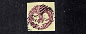 1893 U.S. STAMPED ENVELOPE Columbian Expo 2c Violet Sc#U349 Shoeprint Postmark ^ - Picture 1 of 1