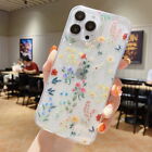 Shockproof Glitter Flower Clear Case For iPhone 15 14 Pro Max 13 12 11 XR Cover