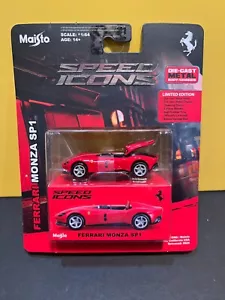 1/64 MAISTO SPEED ICONS FERRARI MONZA SP1 RED - Imagen 1 de 2