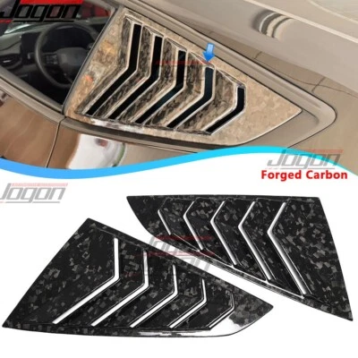 Cubiertas de persiana de ventana trasera de carbono forjado para Ford Mustang S650 GT 2024-25 alerón Foto 1 de 4