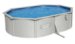 PISCINA OVALE BESTWAY HIDRIUM 500x360x120 pompa a sabbia skimmer scaletta e teli - Imagen 1 de 11