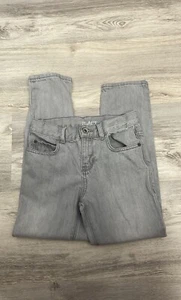 Children's Place Gray Adjustable Waist 100% Cotton Skinny Jeans Girl's Size 8 - Picture 1 of 11