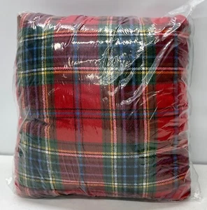 NEW Pottery Barn Stewart Plaid with Sherpa Back 50 x 60 Throw Blanket~Red Multi - Picture 1 of 1