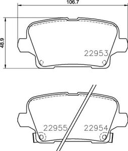 Mintex Car Brake Pad Set Rear Accessories Wear Warning Contact For Opel MDB4204