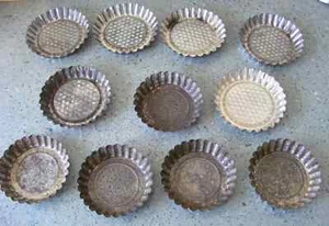 11 LATAS TARTA ESTRIADAS PASTELERÍA FRANCESA CON BASE ESTAMPADA 2 DISEÑOS - Imagen 1 de 2