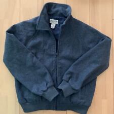 Pendleton Merino Wool Zip Up Jacket S Size Navy Gray Raglan