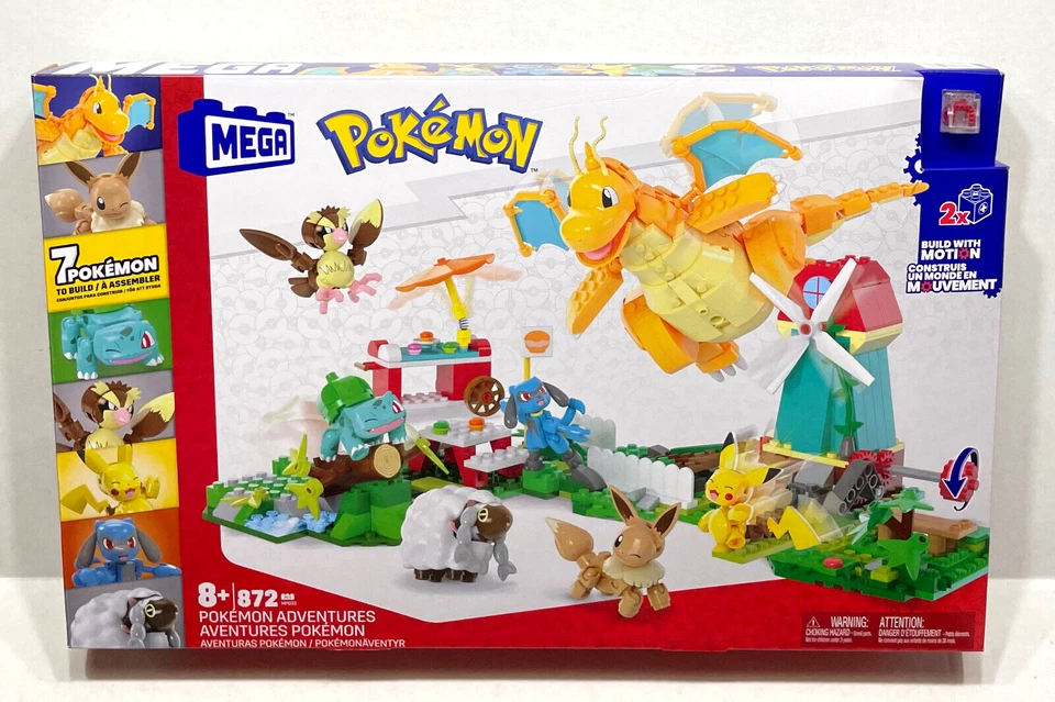 MEGA Construx Pokémon Adventures Bundle (Dragonite Riolu 5 More) (HPG32)