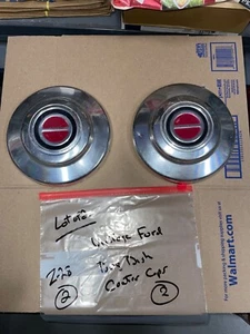 ๐ฅ Lot of 2 - Vintage Ford Wheel Dog Dish Center Caps Pickup Van Truck - Picture 1 of 6