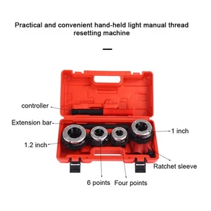 (4PCS Threading DiesRed)Portable Ratchet Pipes Threader Kit Manual Ratchet TDW - Picture 1 of 7