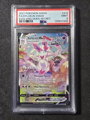 Sylveon VMAX #212 Secret Rare - Pokémon (2021) Evolving Skies PSA 9 Mint!💎💎 - Image 1 of 4