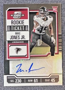 2023 Panini Contenders Optic Mike Jones Jr. Rookie Ticket RC Auto #190 Falcons - Picture 1 of 4