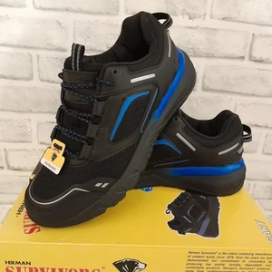 Herman Survivors Leather Slip/Oil Resistant Shoes Black Sneakers Mens Size 8 - Picture 1 of 19