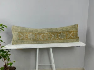 LONG BOLSTER PILLOW TURKISH RUG PILLOW LONG BED PILLOW LONG LUMBAR PILLOW DECOR - Picture 1 of 14