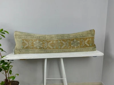 LONG BOLSTER PILLOW TURKISH RUG PILLOW LONG BED PILLOW LONG LUMBAR PILLOW DECOR - Image 1 of 4
