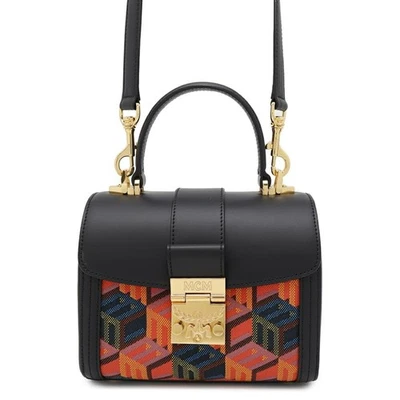 MCM Handbag Cubic Small MWECSCK01MT001 2way Shoulder Bag Black - Image 1 of 4