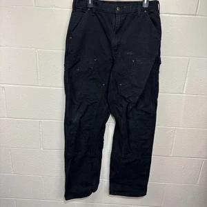 Pantaloni da falegname vintage Carhartt B136 BLK neri doppio ginocchio 33x34 - Foto 1 di 18
