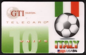 Tarjeta telefónica de fútbol de la Copa Mundial 10u (1994): Italia - Imagen 1 de 1