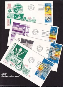 1981 Space Achievement Sc 1912-1919 Shuttle FDCs set of 4, Space Voyage cachets - Picture 1 of 2