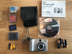 Canon PowerShot A95 5.0MP Digital Camera working with memory cards, discs, case - Picture 1 of 11