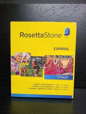 Rosetta Stone Espanol Spanish Latin America Levels 1 - 4 Totale with Head Set - Image 1 of 3