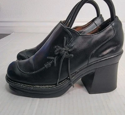 Bakers Black Y2K Platform Chunky Heel Sz 8B Stinger Victorian - Image 1 of 4