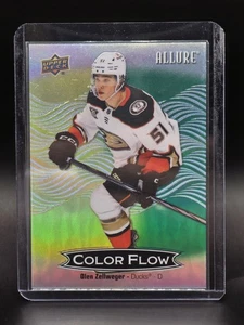 Olen Zellweger 2024-25 Allure Yellow Green Color Flow 🔥 Anaheim Ducks - Picture 1 of 2