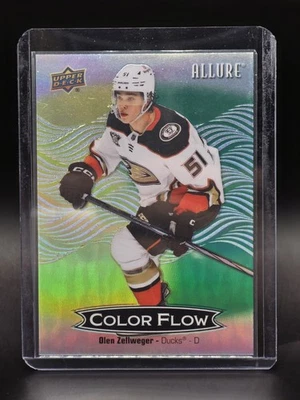 Olen Zellweger 2024-25 Allure Yellow Green Color Flow 🔥 Anaheim Ducks - Image 1 of 2