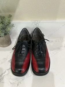 Mephisto  Air Jet System tie Shoes Women's 8 M Black and red Leather Comfort - Picture 1 of 7