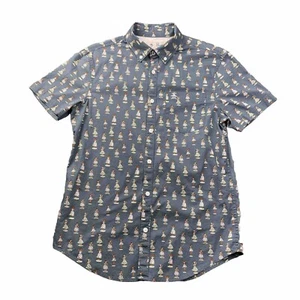 An Original Penguin Hula Girl AOP Butting Down T Shirt Short Sleeve Size S Beach - Picture 1 of 6