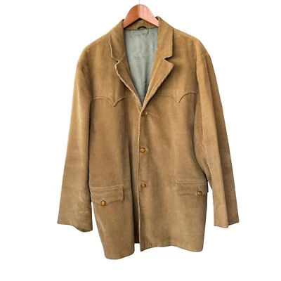 Chaqueta Blazer Western Rockabilly Abrigo De Colección Años 70 Para Hombres Pioneer Wear Pana Talla 50 Foto 1 de 4