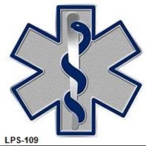Pin de solapa azul Star of Life EMT EMS Cloisonne Insignia enchapado en plata 109 nuevo - Imagen 1 de 5