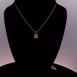 14KT White Gold .70ctw Princess Cut Diamond Pendant on 18" Chain 2.0dwt - Picture 1 of 2